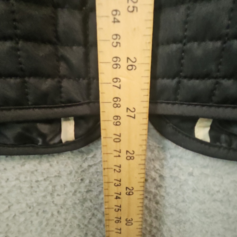 Lands End Jacket Womens S Black Quilted Hooded Full Zip Pockets Mock Neck - Picture 15 of 16